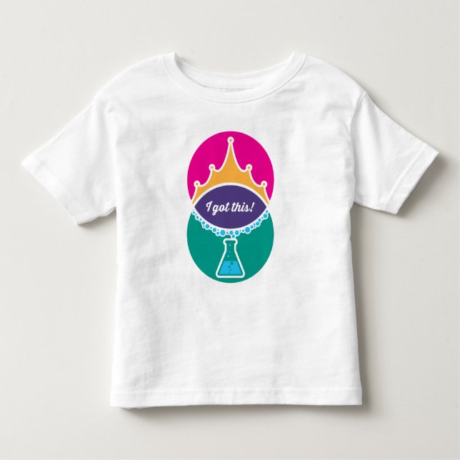 Camiseta de Princesa da Ciência (Negrito) para Cri (Frente)