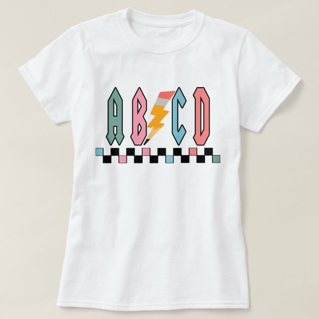 Camiseta de Professor Abcd, Presente de Apreciação (Frente do Design)
