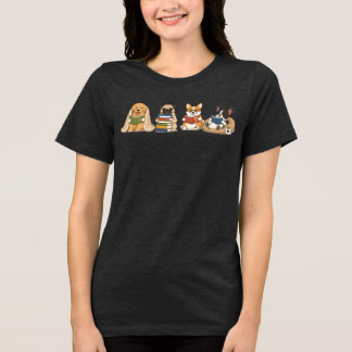 Camiseta de Professor Cachorros Leitura Fofa | Vol