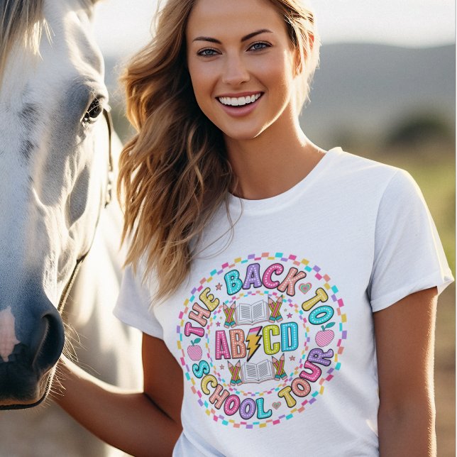 Camiseta de professor citação retro colorida (Criador carregado)