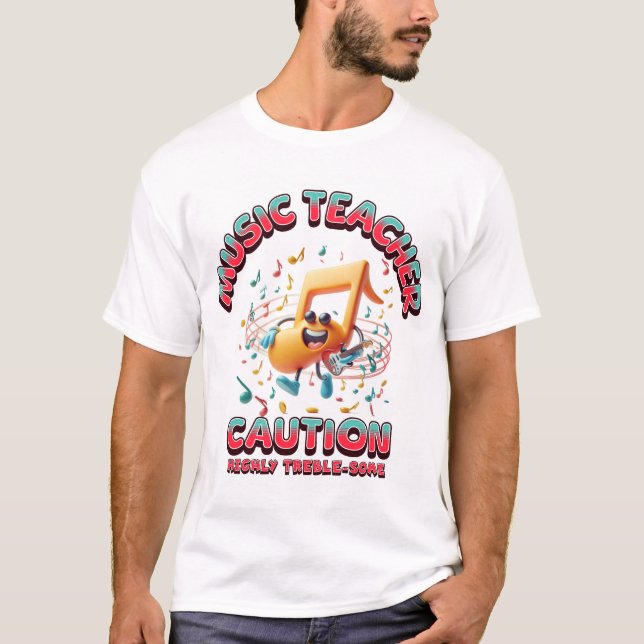 Camiseta de Professor de Música "Treble-some" (Frente)
