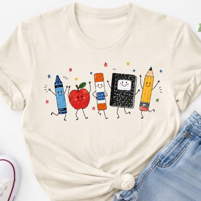 Camiseta De Professor Volta às Aulas Caderno Escol (Criador carregado)