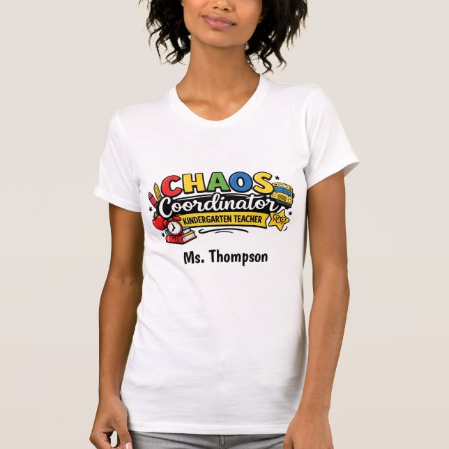 Camiseta de Professora Coordenadora do Caos Person (Frente)