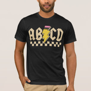 camiseta de professores abcd, camiseta paródia acd