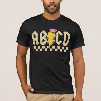 camiseta de professores abcd, camiseta paródia acd