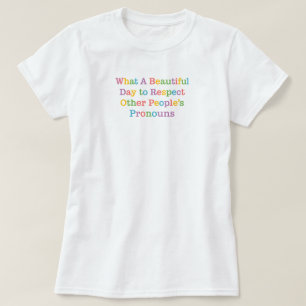 Camiseta de Pronomes de Gênero, LGBTQ Orgulho Gráf
