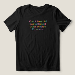 Camiseta de Pronomes de Gênero, LGBTQ Orgulho Gráf