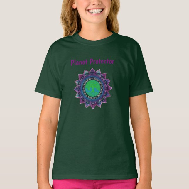 Camiseta de Proteção do Planeta Infantil (Frente)