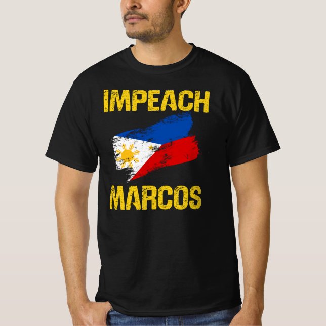Camiseta de Protesto Contra a Corrupção de Marcos  (Frente)