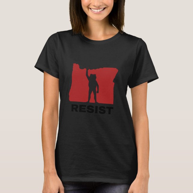 Camiseta de Protesto de Rã de Portland Engraçada R (Frente)