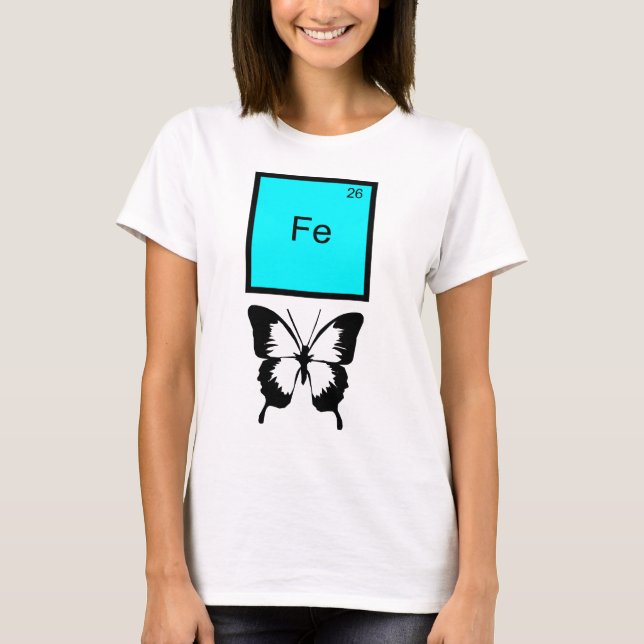Camiseta de Pun do Elemento Borboleta de Ferro (Frente)