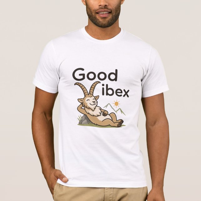 Camiseta de Punho de Íbex Engraçado Vibex Bom | Ca (Frente)