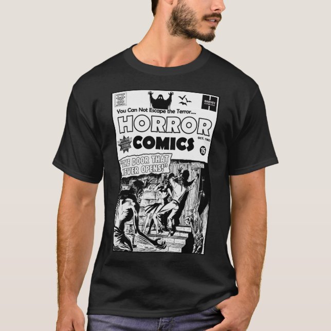 Camiseta de Quadrinhos de TERROR dos Anos 1960 (Frente)