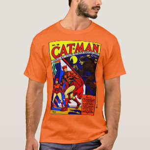 Camiseta de Quadrinhos do Cat-Man dos Anos 40