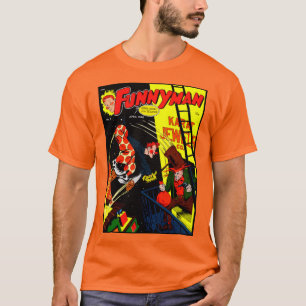 Camiseta de quadrinhos do 'FUNNYMAN' dos anos 40