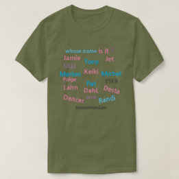 Camiseta De Quem É Esse Nome? /MASCULINO/FEMININA/ZAZZLE/to