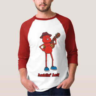 Camiseta De Raglan básico da Capa de Andy 3/4