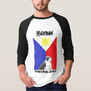 Camiseta De Raglan básico da Capa de Haribon 3/4