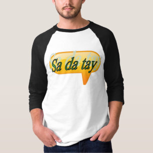 Camiseta De Raglan básico da Capa do calão de Thang 3/4 (