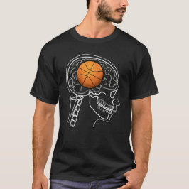 Camiseta de raio-X do cérebro de BASQUETE para hom