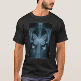 Camiseta de Raio-X dos Pulmões de Borboleta