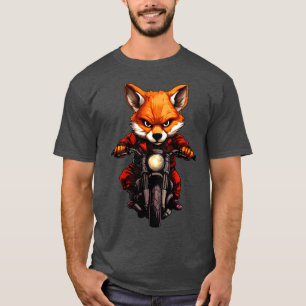 Camiseta de raposas de motocicleta