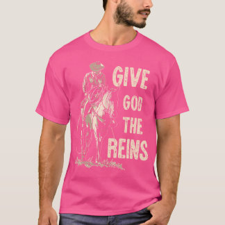 Camiseta Dê Rédeas a Deus Cowboy Cavalgada Cristã