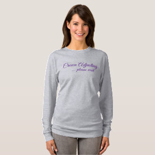 Camiseta de regulação da coroa para mulheres