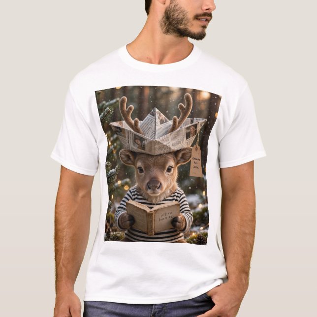 Camiseta de Rena Bebê Vibra Bonito – Presente de L (Frente)