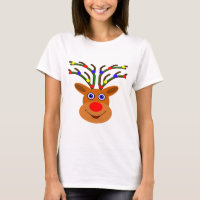 Camiseta de renas natalinas