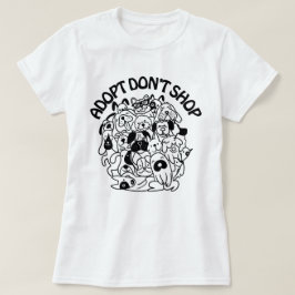Camiseta de Resgate de Adoção de Cachorro
