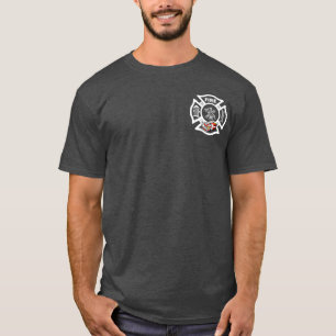 Camiseta de resgate de um caminhão de incêndio v