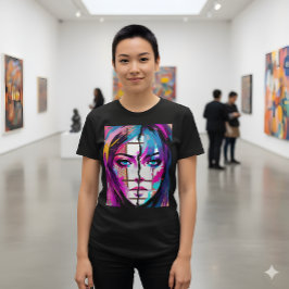 Camiseta de retrato de arte pop abstrata | Alma de