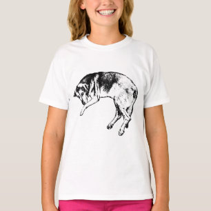 Camiseta de retrato de Bloodhound Ink Dog Design