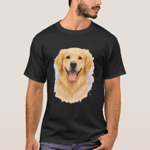 Camiseta de retrato de cachorro em aquarela Gold