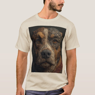 Camiseta de retrato de cachorro surreal, Gráfico d