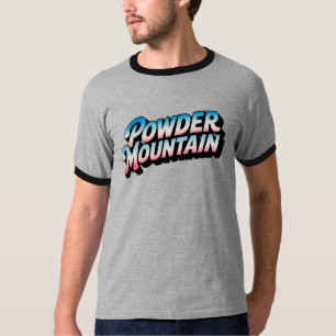 Camiseta de Ringer em Pó - Retro Ski Resort