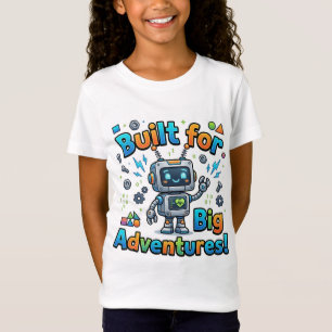Camiseta de Robô Fofo 'Construído Para Grandes Ave