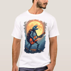 Camiseta de Rocker do Esqueleto de Tartaruga de Ha