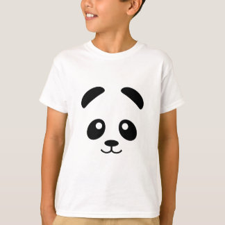 Camiseta de rosto Panda | Camisa-T de rosto de urs