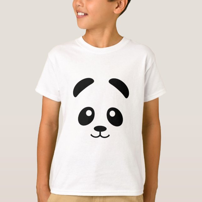 Camiseta de rosto Panda | Camisa-T de rosto de urs (Frente)