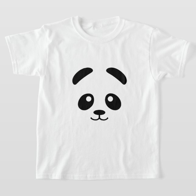 Camiseta de rosto Panda Camisa-T de rosto de urs