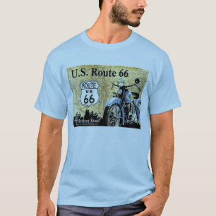 Camiseta De "rota 66 Vintage-U.S. com anúncio da