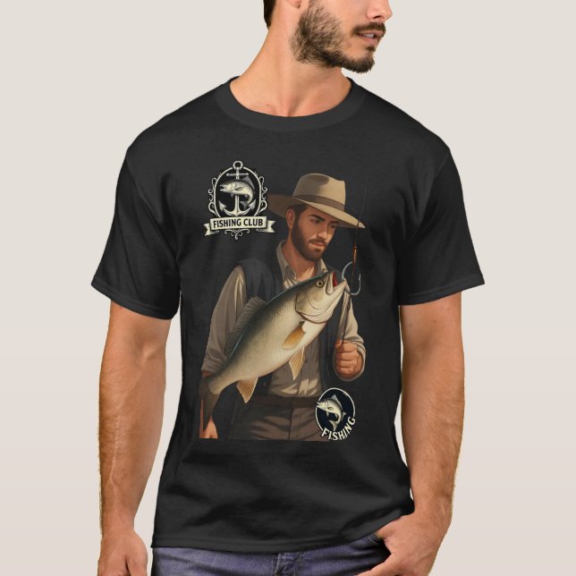 camiseta de roupa de estilo de vida de pesca (Frente)