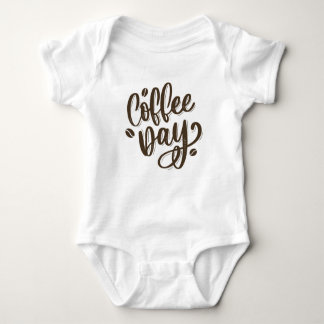 Camiseta de roupa para bebê do dia do café