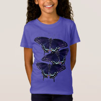 Camiseta de roxo/cabeça-preta
