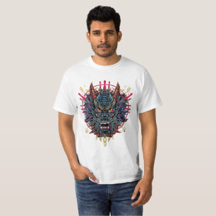 Camiseta de Rua com Dragão Japonês