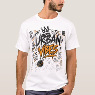 Camiseta de Rua com Grafite Urban Vibes