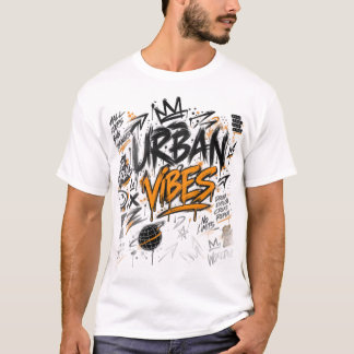 Camiseta de Rua com Grafite Urban Vibes