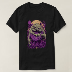 Camiseta de Rua de Estilo Dark Comic Monstro Roxo